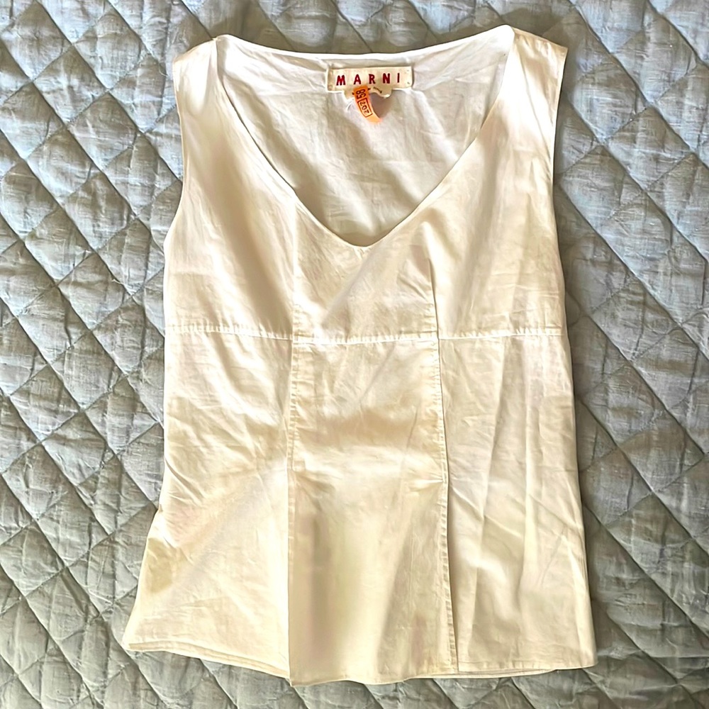 [SOLD] Marni Peplum 100% Cotton Top Made in Italy